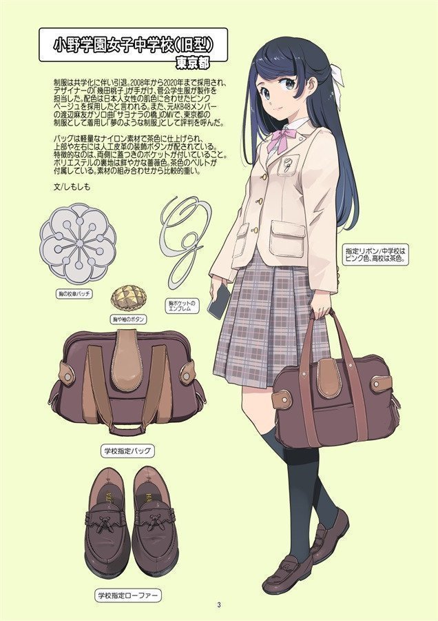 SCHOOL UNIFORM STATIC DISPLAY SCHOOL BAG VOL.01
