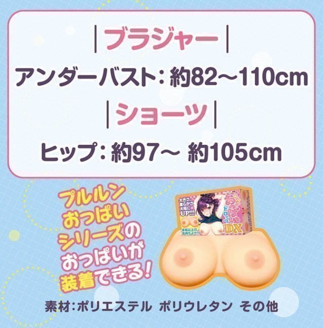 Bra & Shorts that can be Attached to Oppai - Otokonoko 2L