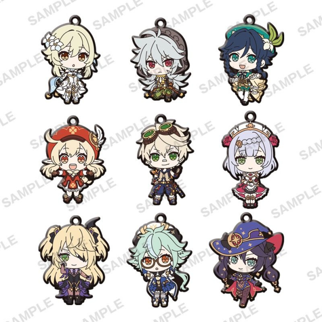 Genshin Impact Capsule Rubber Strap vol.2 Full Set of 9 Shipping from Japan 