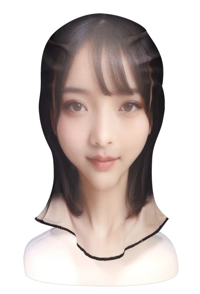 Full-Head Printed Mesh Mask #2 (AI girl)