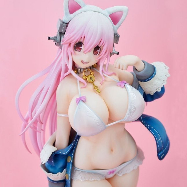 Super Sonico Figure White cat ver.