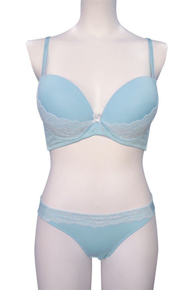 Saxe Blue Lace Bra and Shorts - Otokonoko 2L