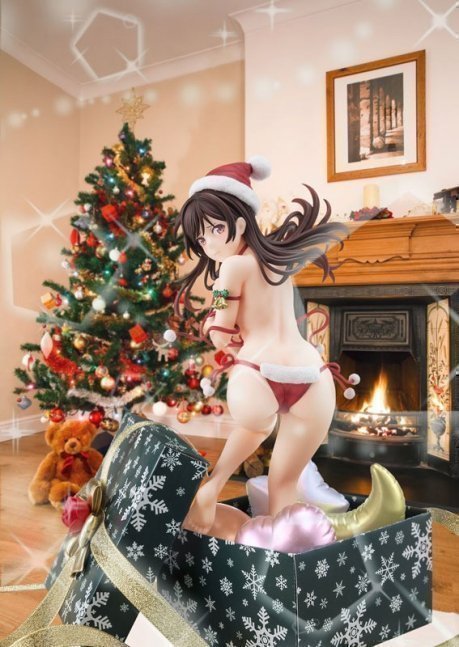 Chizuru Mizuhara 1/6 Figure Santa Bikini de Fuwamoko Figure -- Rent-A-Girlfriend