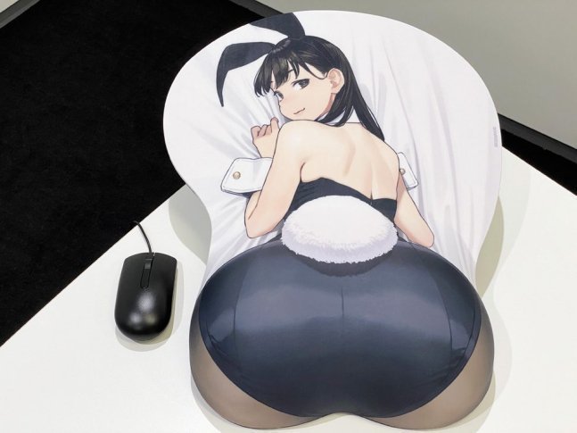 Kuro Bunny (Black Bunny)  Life-Sized Mousepad (Yom) - Illustrated Tail ver.