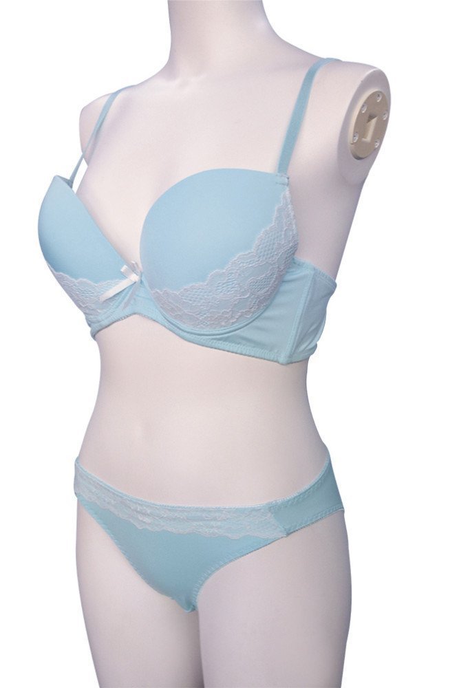 Saxe Blue Lace Bra and Shorts - Otokonoko 2L
