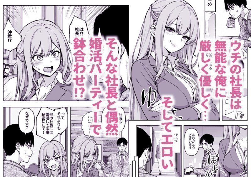 Konkatsu Party ni Shachou ga Itanode Chitsu wo Settoku Shitemita
