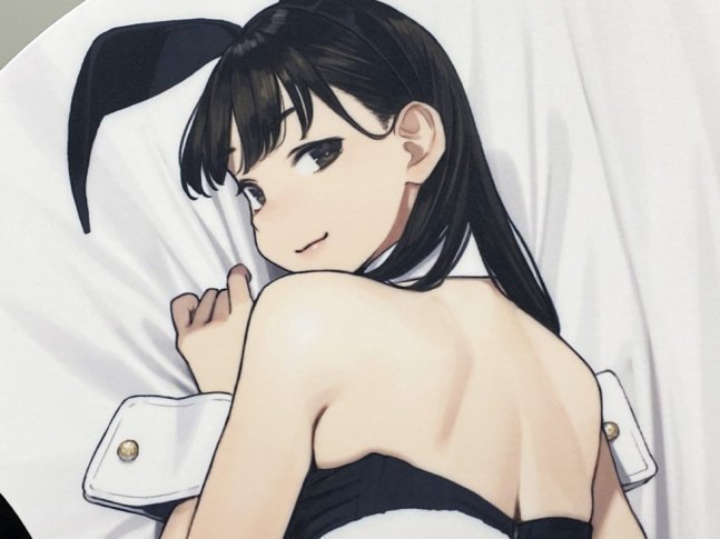 Kuro Bunny (Black Bunny)  Life-Sized Mousepad (Yom) - Illustrated Tail ver.