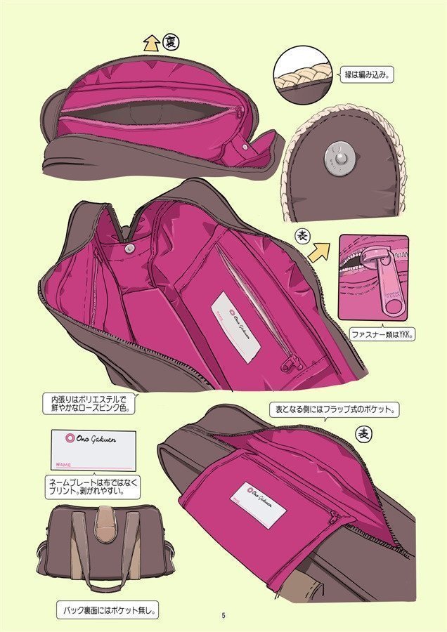 SCHOOL UNIFORM STATIC DISPLAY SCHOOL BAG VOL.01
