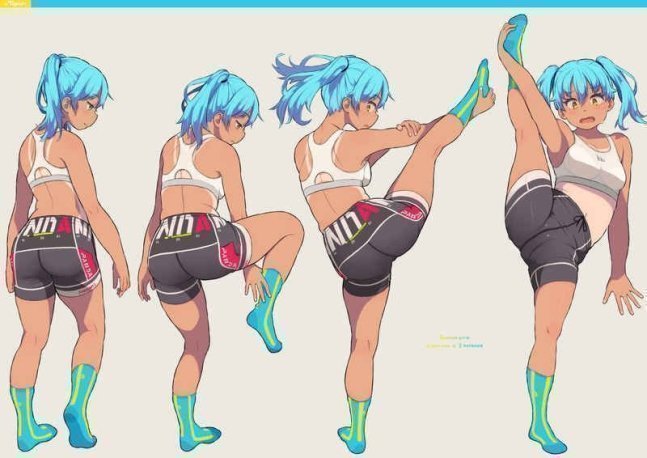 Tanned Girls + Blue Hair #3 - Aogami Hiyake no Ko #3