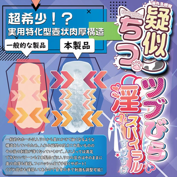 Vagina Imitation Tsubu Bira Spiral ~ Suke Suke (Transparent)
