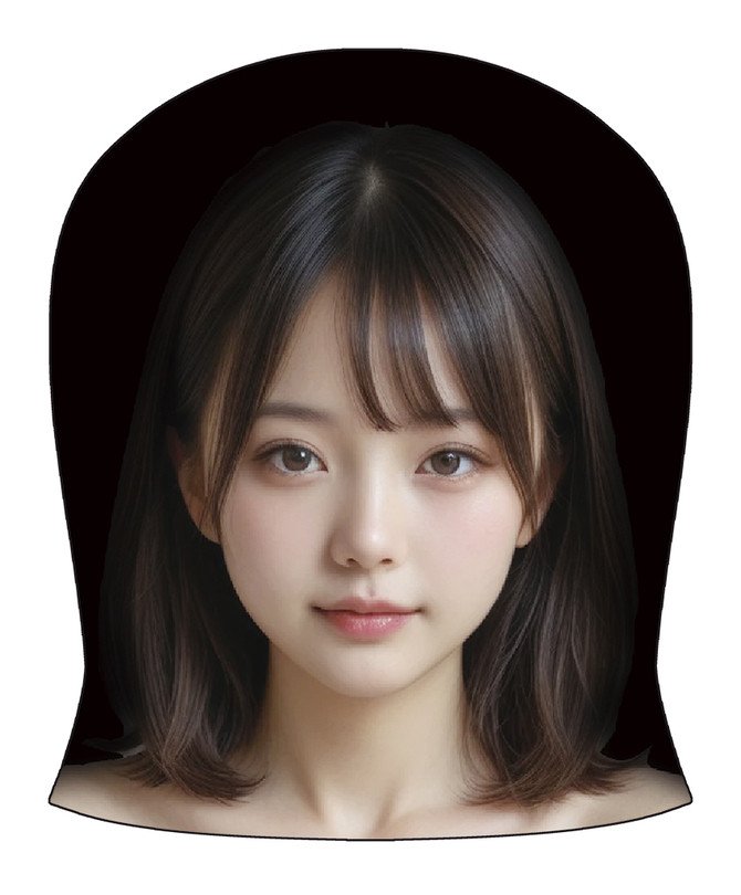 Full-Head Printed Mesh Mask #2 (AI girl)
