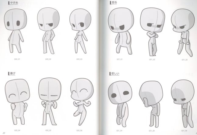 How to Draw Manga Super Deform Pose - Chibi Character ver.