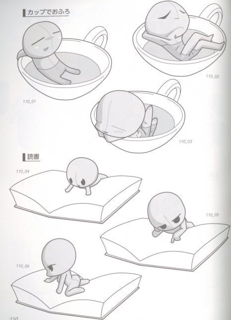 New How to Draw Anime Manga Super Deformed Pose Chibi Chara ver. Art Book